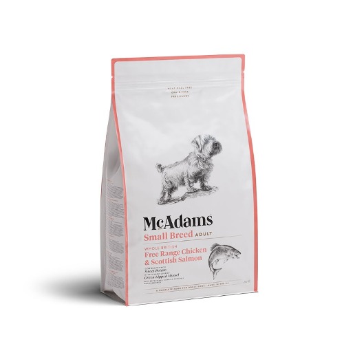 맥아담스 - 자유방목 홀치킨과 연어 소형견용 사료 2kg